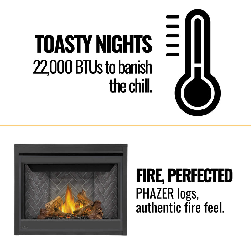 Napoleon Ascent 42 Direct Vent Millivolt Ignition Propane Gas Fireplace [B42N/PTR] (SAK91456)