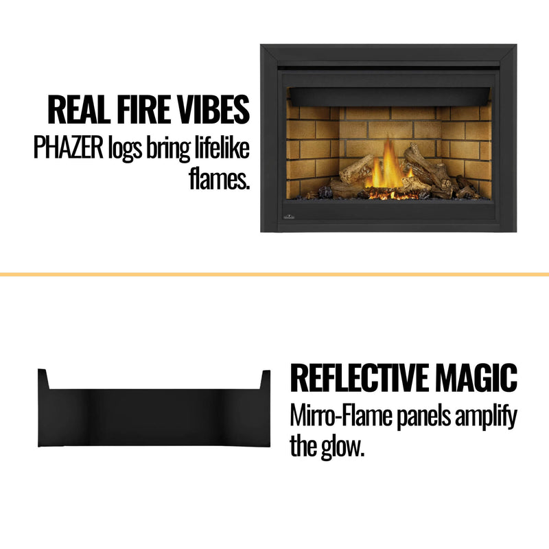 Napoleon Ascent 46" Direct Vent Millivolt Ignition Natural Gas Fireplace With Back-Up Control System [B46NTR] (SAK62184)