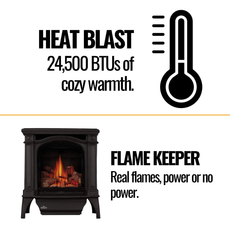 Napoleon Bayfield 25" Direct Vent Electronic Ignition Natural Gas Cast Iron Stove, 23" [GDS25NA-1] (SAK95498)