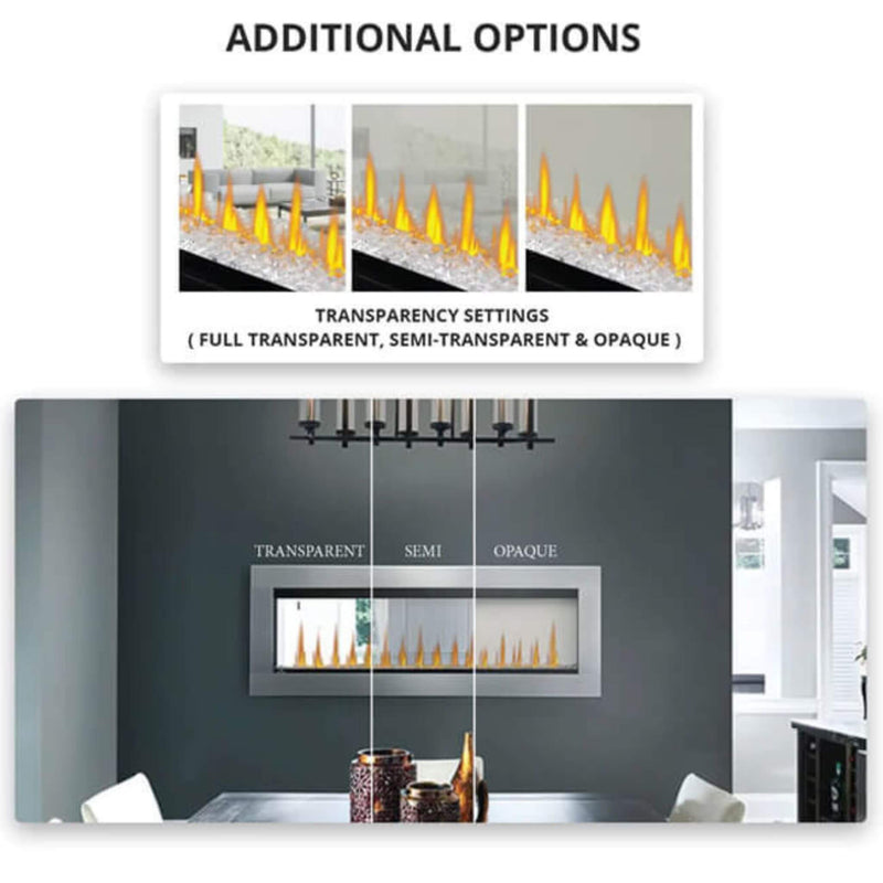 Napoleon Clearion Elite 60-Inch Fully Recessed See Thru Wall Mounted Electric Fireplace [NEFBD60HE] (SAK31716)