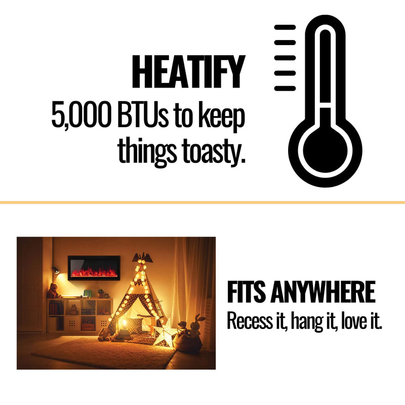 Napoleon Entice Wall-Hanging Electric Fireplace With Multi-Function Remote Control (SAK74519)