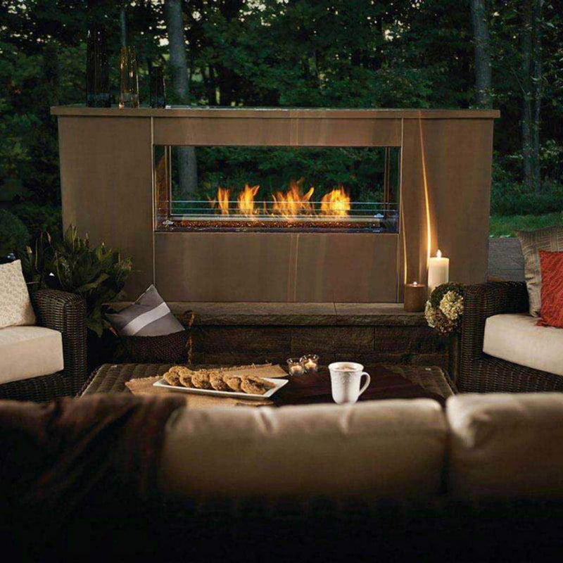 Napoleon Galaxy 48 Outdoor Linear See-Thru Electronic Start Natural Gas Fireplace, 50" [GSS48STE] (SAK67432)