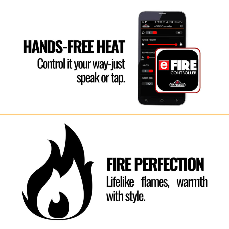 Napoleon Luminex 65" LCD Built-In Electric Fireplace With Remote Control [NEFL65LCD-3SV] (SAK83665)