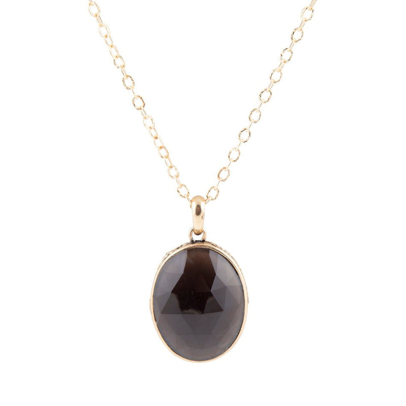 Nested Smoky Quartz Pendant Necklace