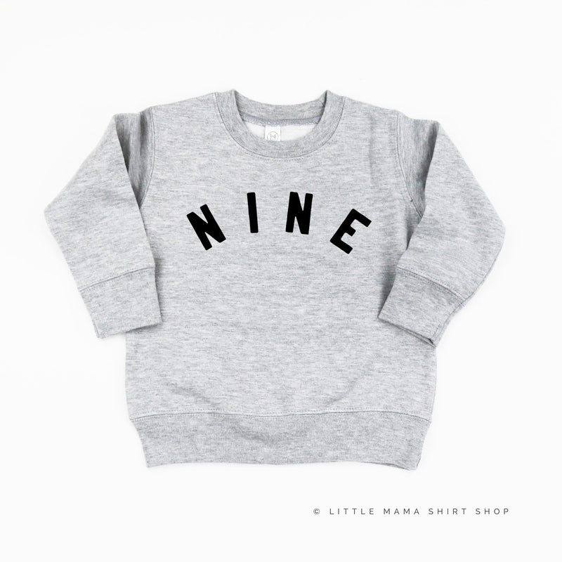 BIRTHDAY NUMBER - BLOCK FONT - Child Sweater
