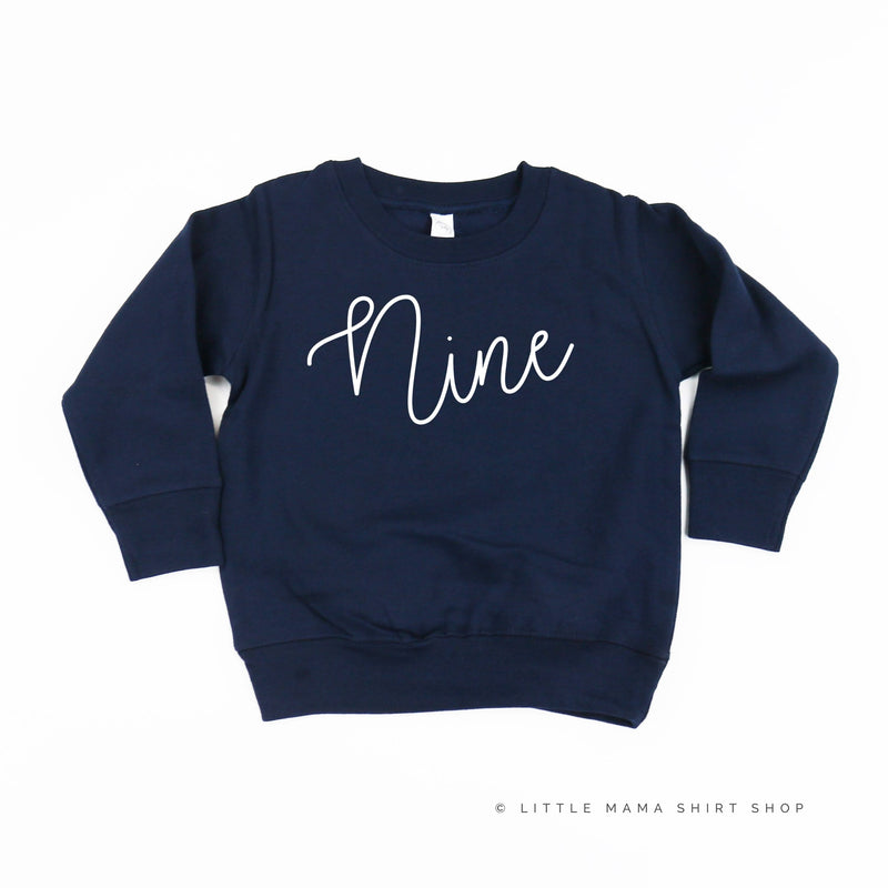 BIRTHDAY NUMBER - NEW CURSIVE - Child Sweater