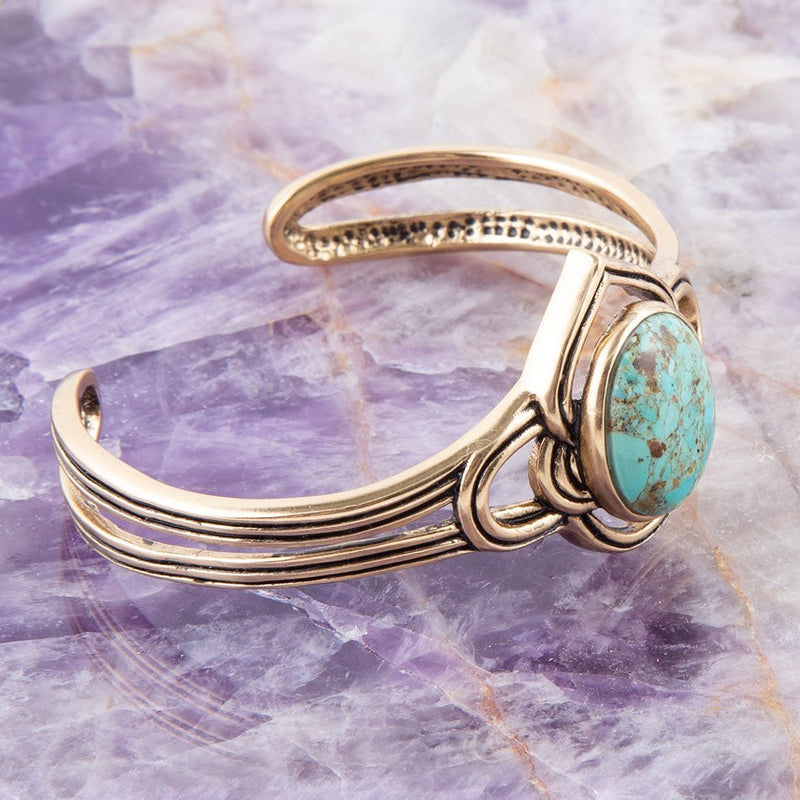Nova Turquoise and Bronze Cuff Bracelet