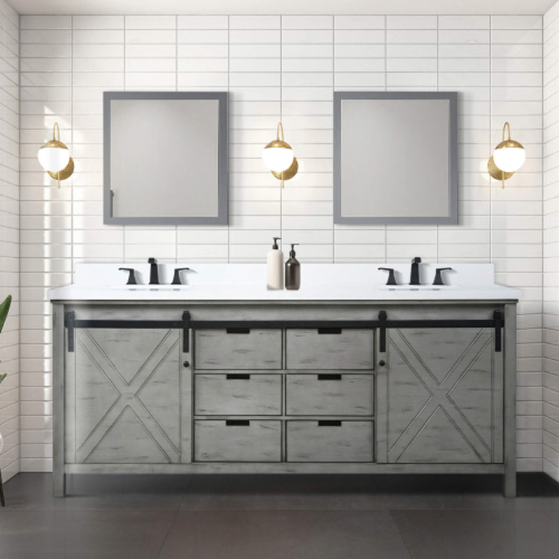Nuvia 80-Inch Fully Assembled Double Bath Vanity With Soft Close Cabinets [No Countertop] (SAK53904)