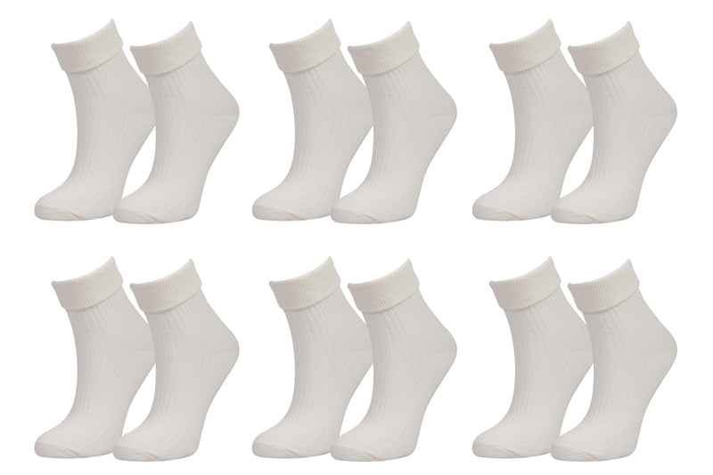 tittimitti Women’s 98% Organic Cotton Crew Socks 6-Pack – Breathable Everyday Comfort Socks