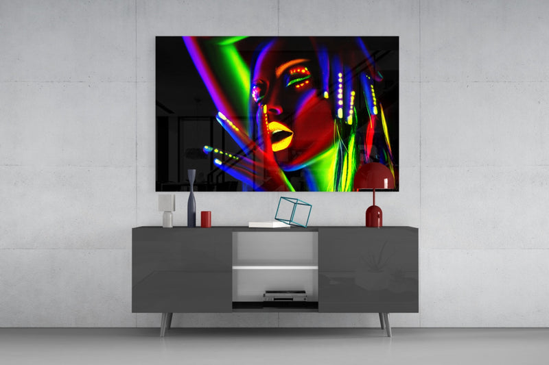 Female Portrait 28 Glass Wall Art