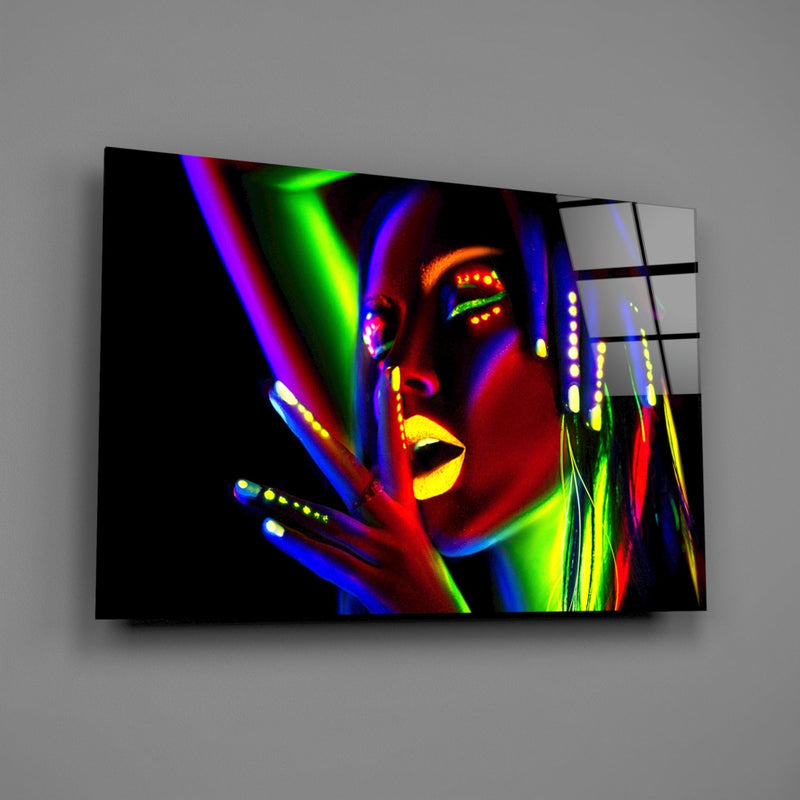 Female Portrait 28 Glass Wall Art
