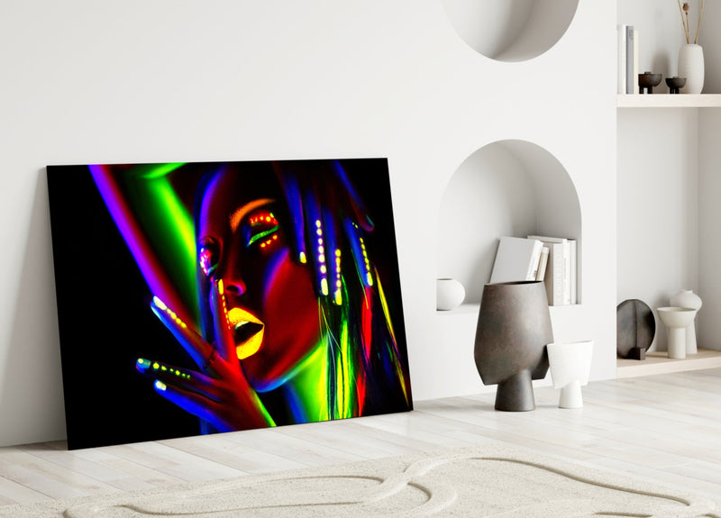 Female Portrait 28 Glass Wall Art