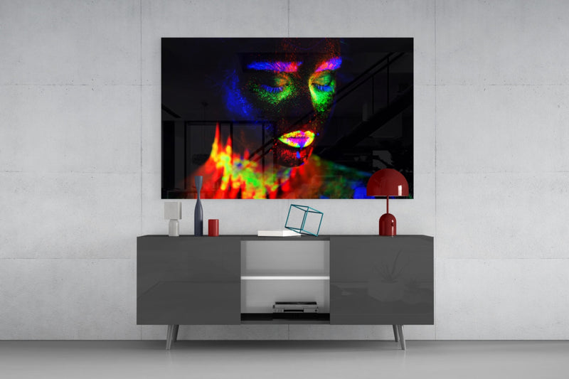 Female Portrait 33 Glass Wall Art