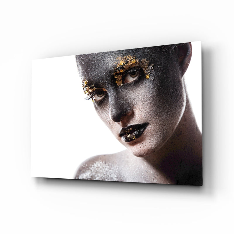 Female Portrait 34 Glass Wall Art