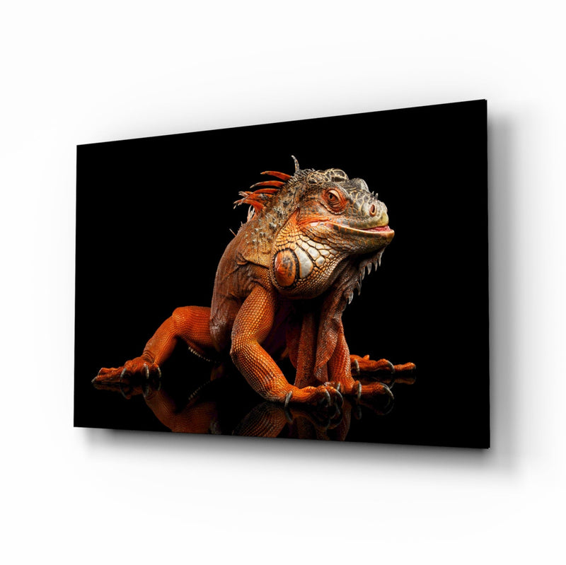 Komodo Dragon Glass Wall Art