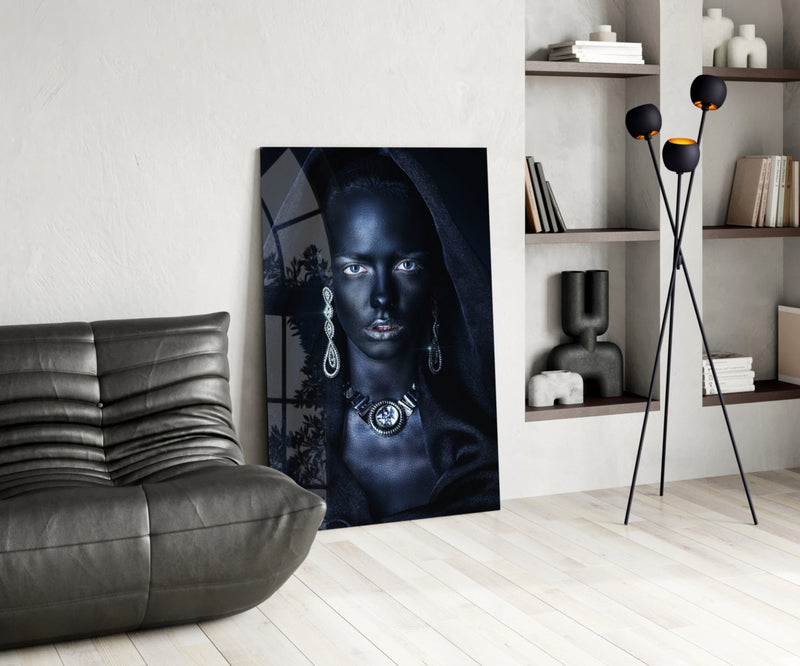 Woman Portrait 40 Glass Wall Art