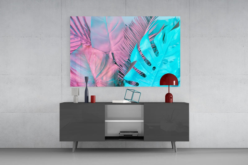 Tropical Leaf Glass Wall Art