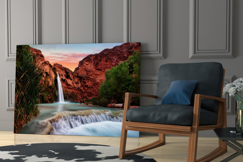 Waterfall Glass Wall Art