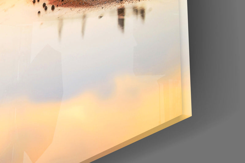 Ship On The Beach Glass Wall Art