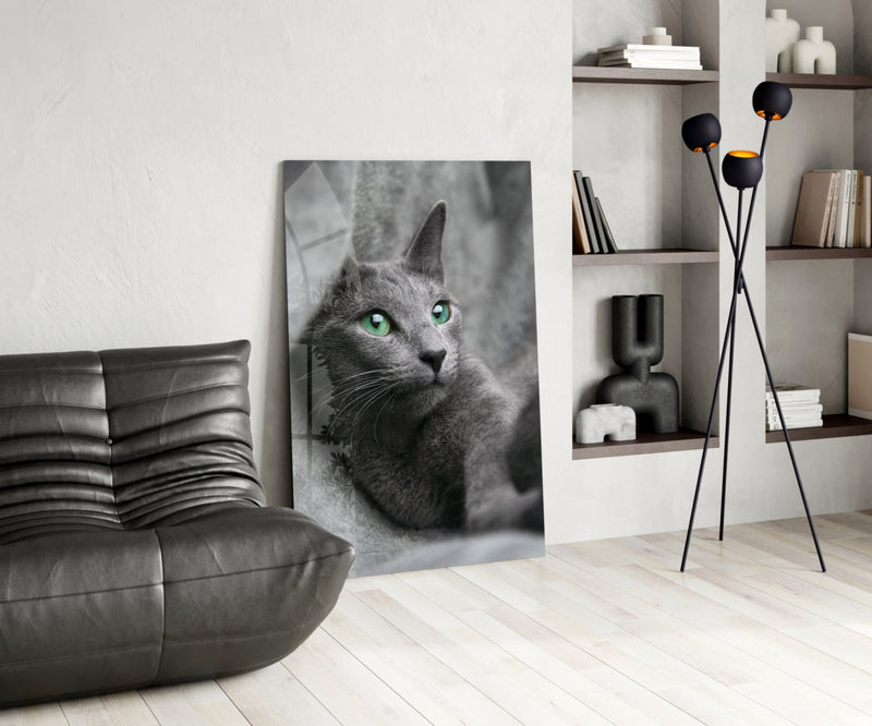 Cat Glass Wall Art