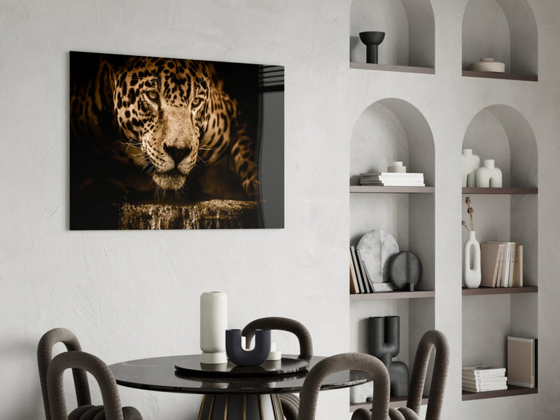 Leopard Glass Wall Art