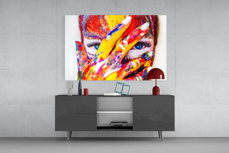 Woman Portrait Glass Wall Art