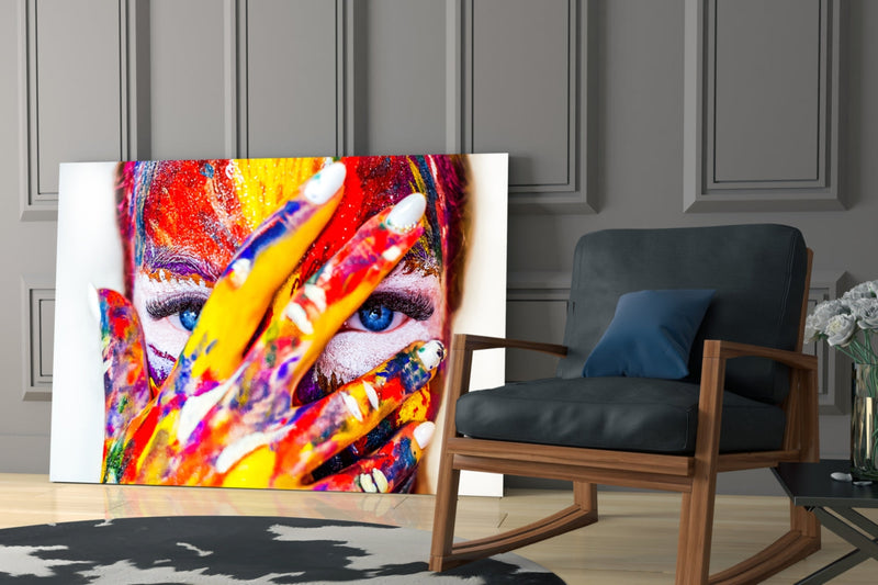 Woman Portrait Glass Wall Art