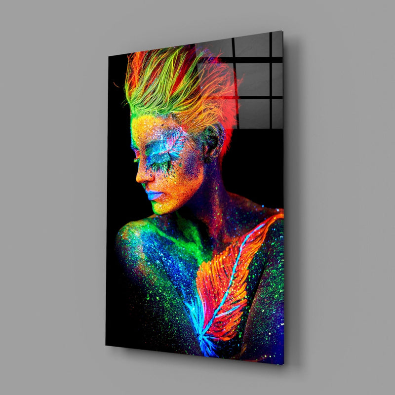 Woman Portrait Glass Wall Art
