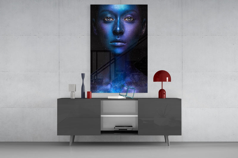 Woman Portrait Glass Wall Art