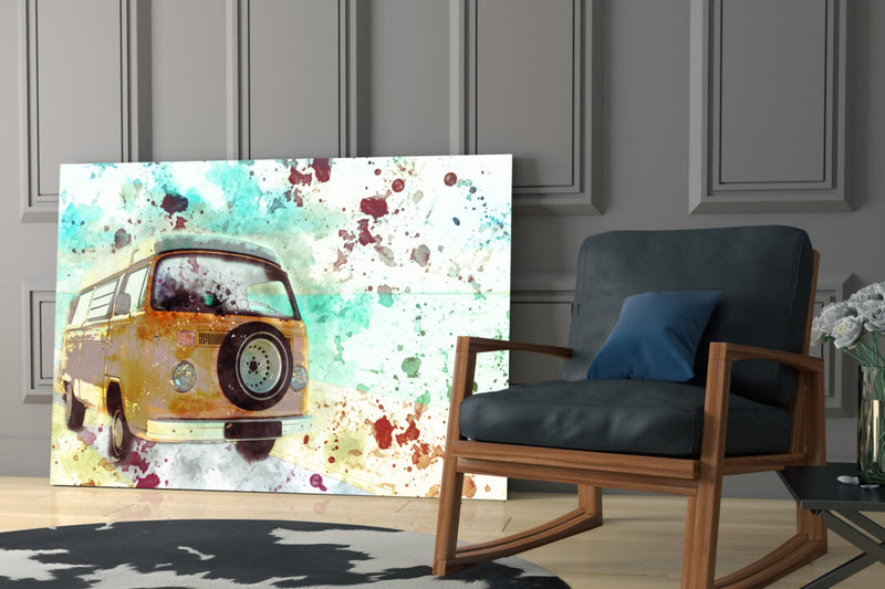 Illustration Vosvos Glass Wall Art