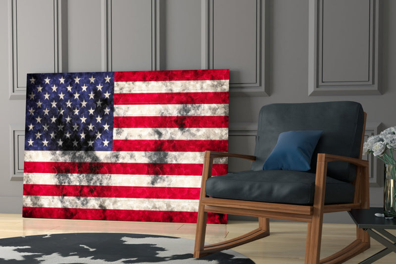 Flag of the United States Glass Wall Art