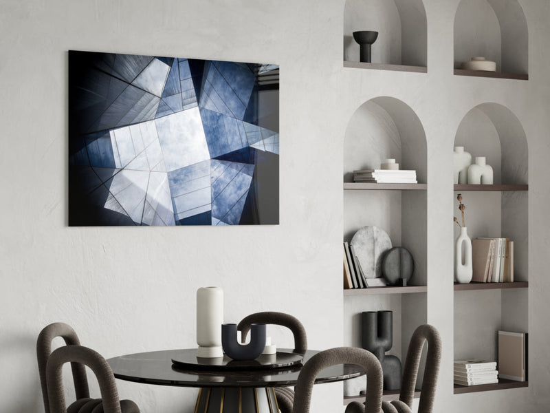 Geometric Architecture Glass Wall Art