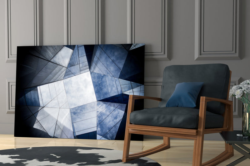 Geometric Architecture Glass Wall Art