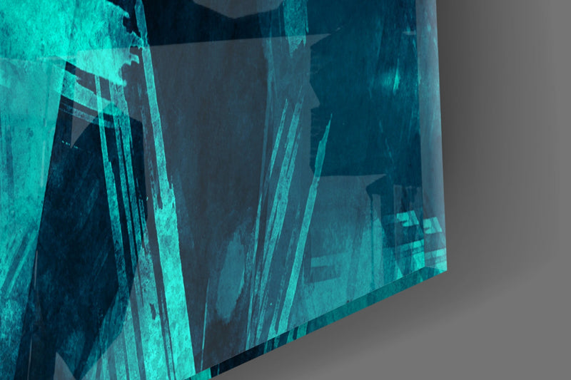 Green Abstract Pattern Glass Wall Art