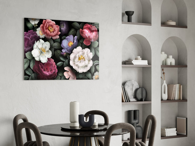 Floral Glass Wall Art