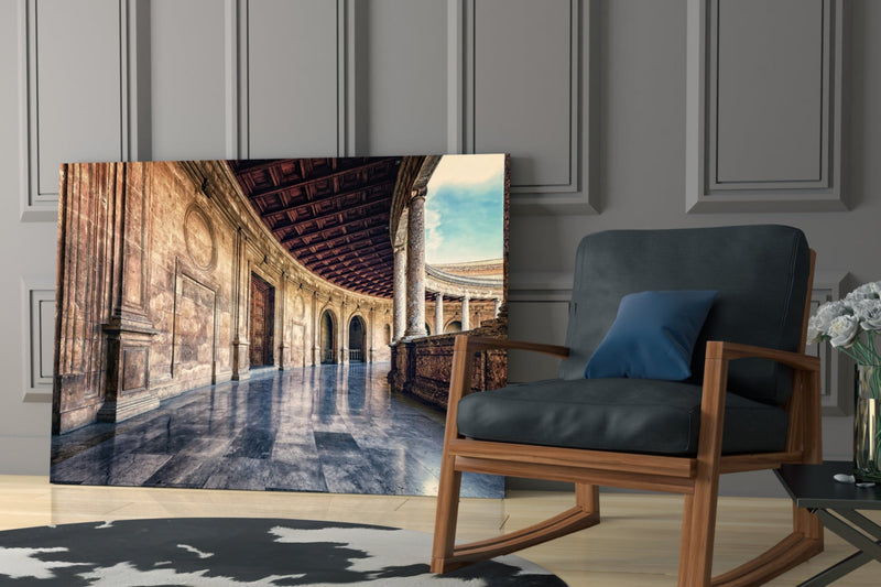 Baroque Building Glass Wall Art