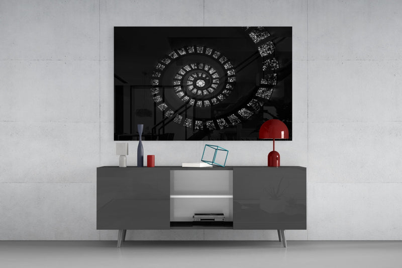 Spiral Stairs Glass Wall Art