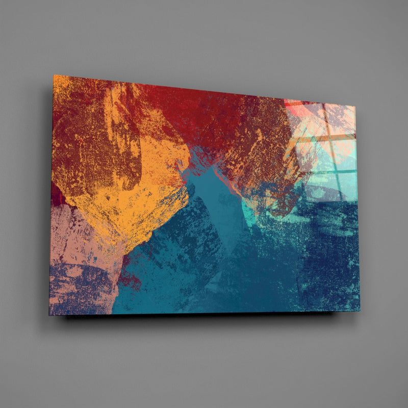 Abstract Colors Glass Wall Art