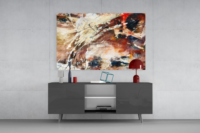 Abstract Colors Glass Wall Art