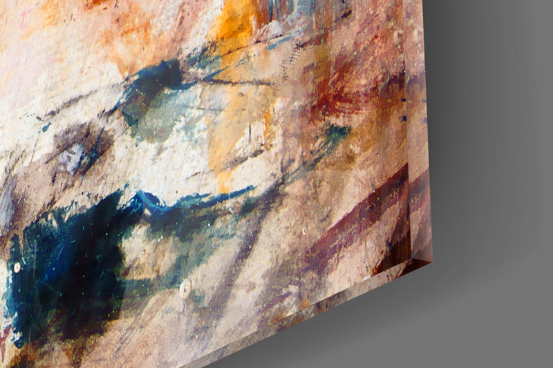 Abstract Colors Glass Wall Art