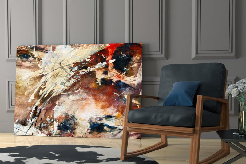 Abstract Colors Glass Wall Art