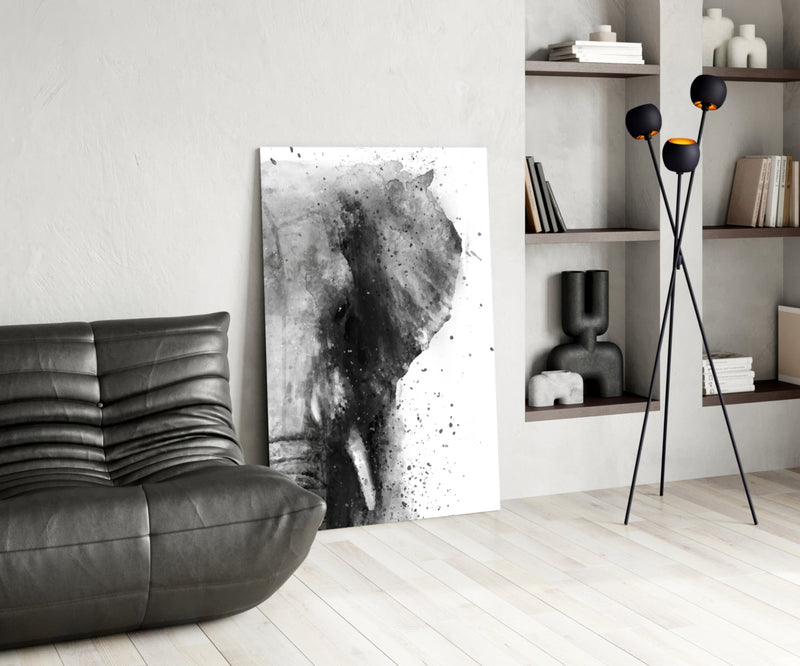 Elephant Glass Wall Art