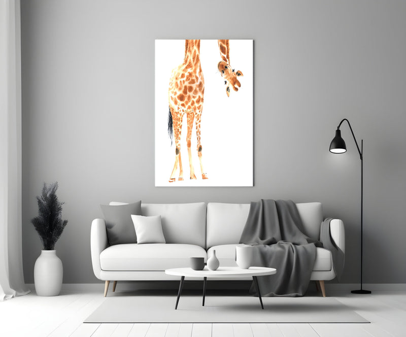 Giraffe Glass Wall Art