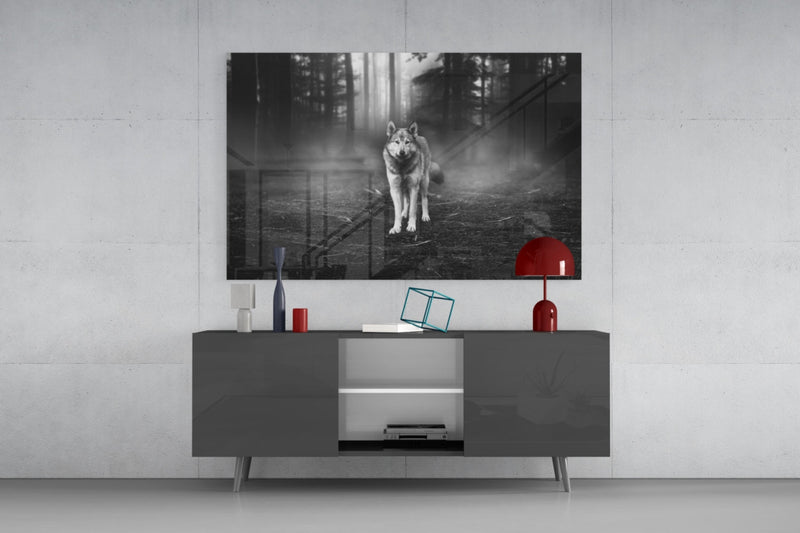 Wolf Glass Wall Art