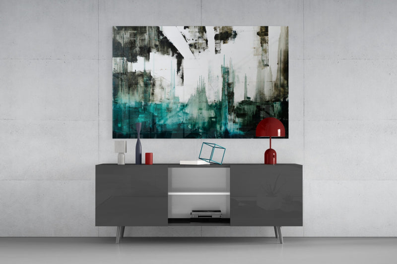 Abstract Glass Wall Art