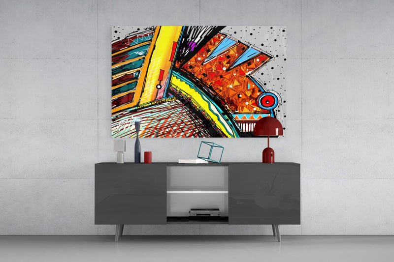 Abstract Chameleon Glass Wall Art