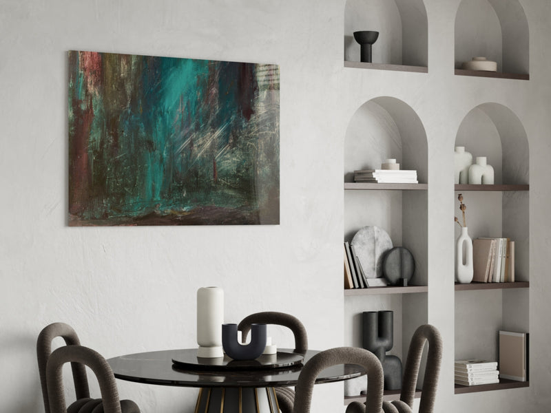 Abstract Colors Glass Wall Art