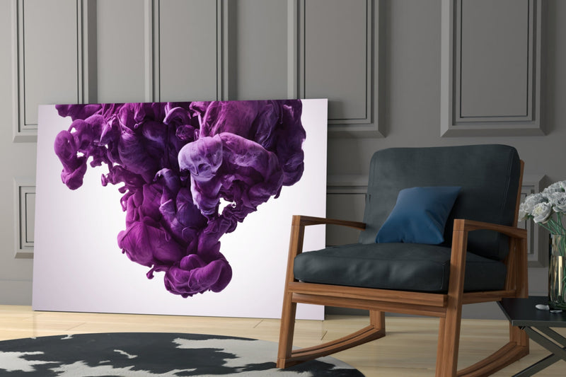 Purple Smoke Glass Wall Art