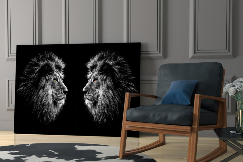Lion Glass Wall Art