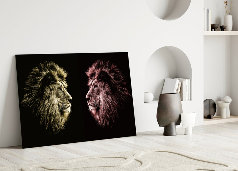 Lion Glass Wall Art